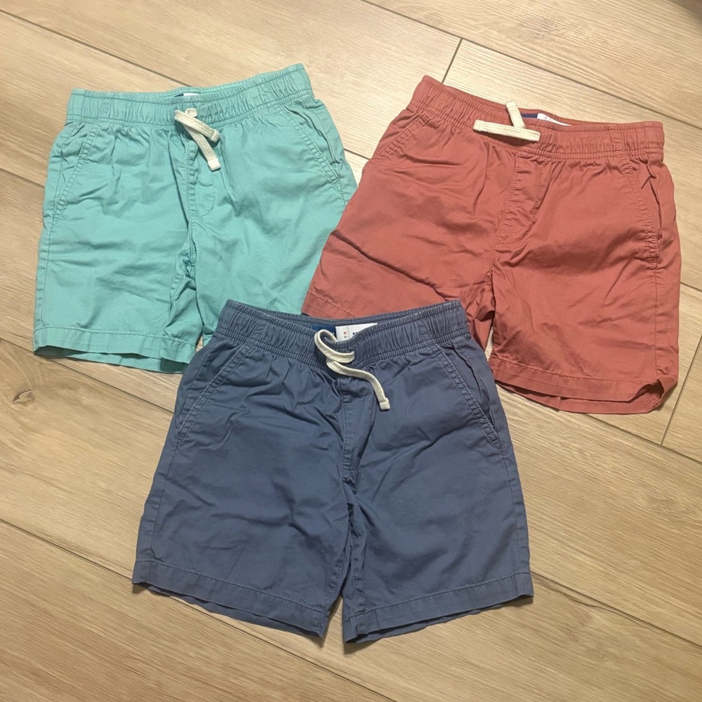 Old Navy Boys' Cotton Drawstring Shorts - Aqua, Coral & Navy